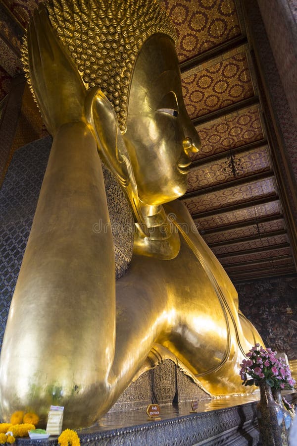 Wat Pho Tempel van Doende leunen Boedha thailand stock foto's Wat Pho Tempel van Doende leunen Boedha thailand stock foto's