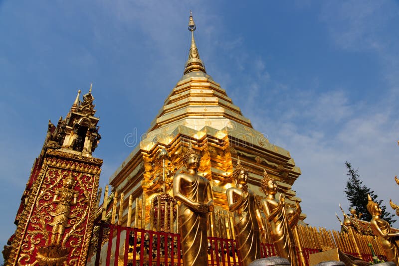 Wat Phra That Doi Suthep, Chiang Mai, Tailandia fotografia stock Wat Phra That Doi Suthep, Chiang Mai, Tailandia fotografia stock
