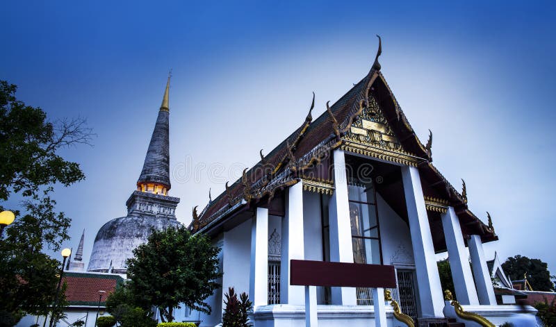 Wat Phra Mahathat (Temple), Nakhon Si Thammarat, Thailand. royalty free stock photo Wat Phra Mahathat (Temple), Nakhon Si Thammarat, Thailand. royalty free stock photo