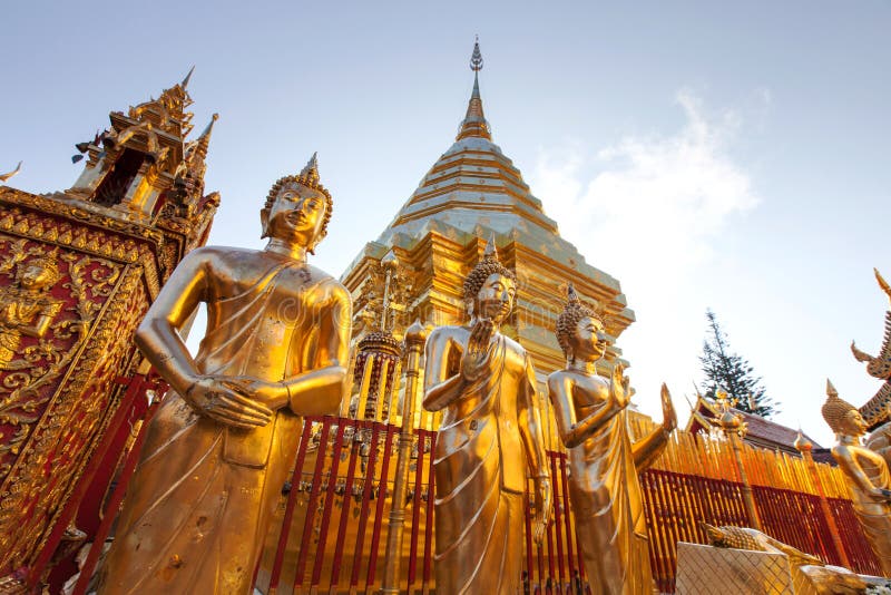 Wat Phra土井素贴，历史寺庙在泰国