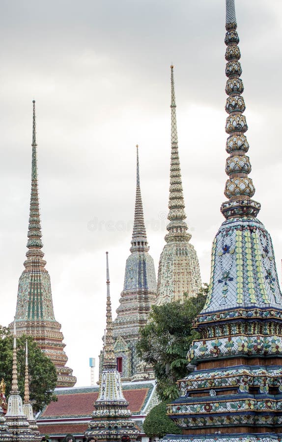 Wat Po, The Temple of reclining buddha, Bangkok, Thailandia. royalty free stock photography Wat Po, The Temple of reclining buddha, Bangkok, Thailandia. royalty free stock photography