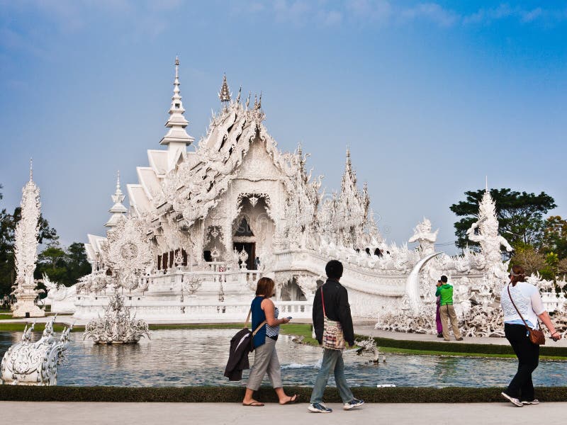 Wat Rong Khun, Biała świątynia w Tajlandia zdjęcia royalty free