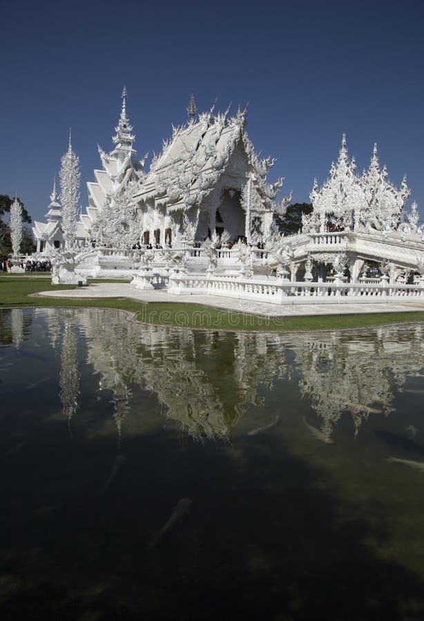Wat Rong Khun lub Biała świątynia zdjęcia stock