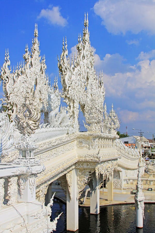 Wata Rong Khun Biała świątynia, Chiang Raja, Tajlandia zdjęcia royalty free