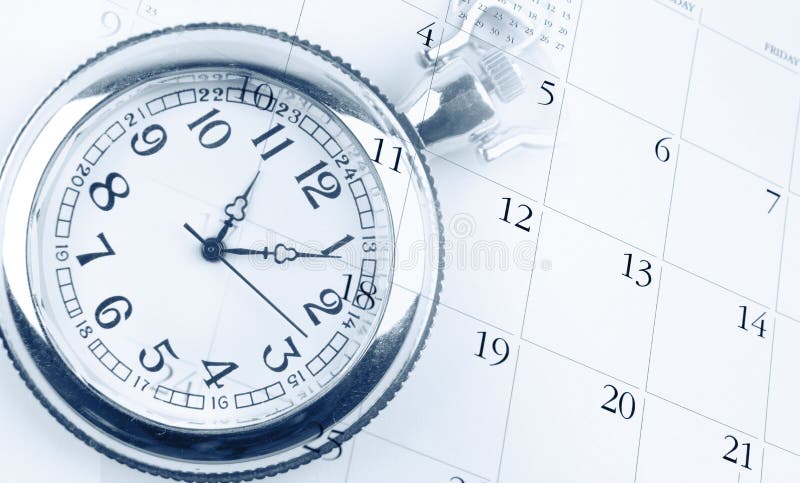 Watch and calendar stock image Image of monthly composite 265457527