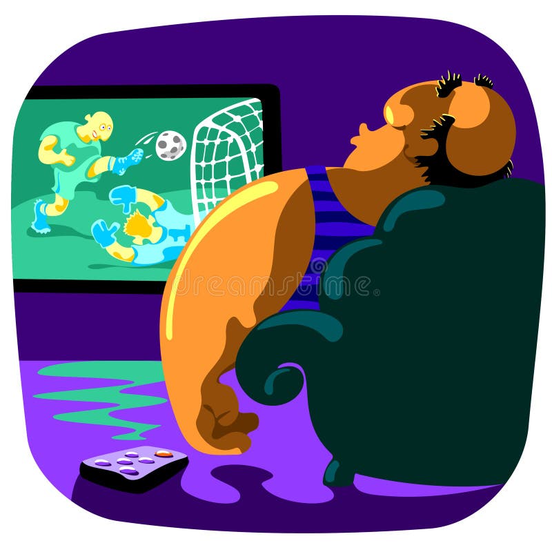 Football Sleeping Watching Stock Illustrations 5 Football Sleeping