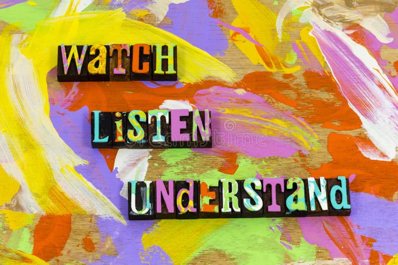 Watch listen understand teach learn knowledge training lead awareness