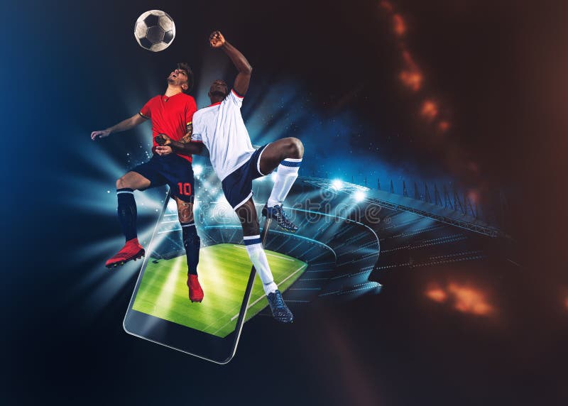 Watch a Live Sports Event on Your Mobile Device. Betting on Football  Matches Stock Image - Image of football, internet: 236378171