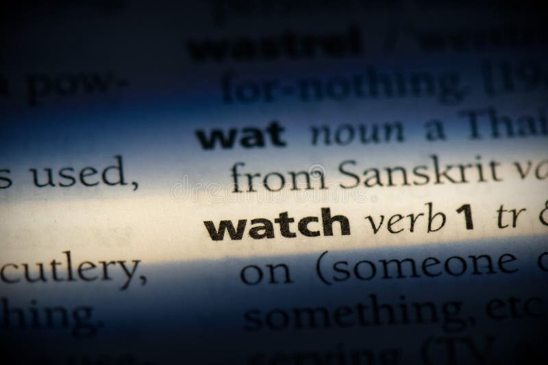 Watch word typography stock photo. Image of view, type 53474560