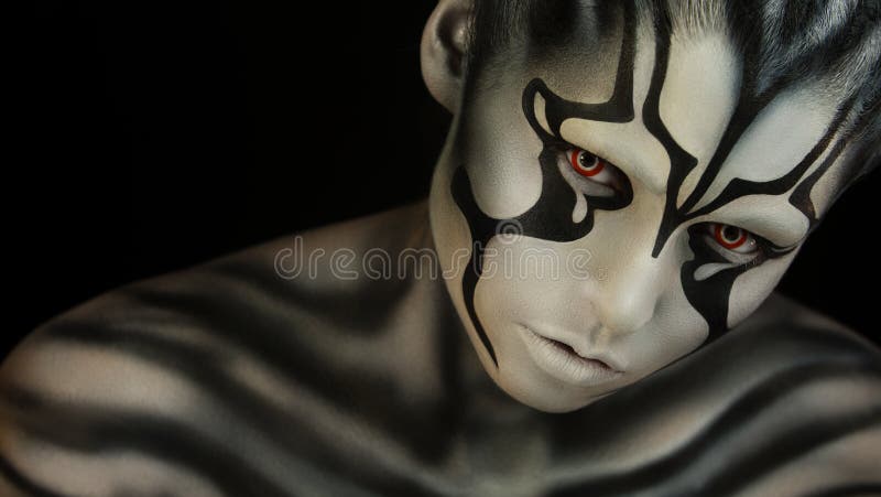 Portrait of girl beautiful girl professional make-up artist stock image Portrait of girl beautiful girl professional make-up artist stock image
