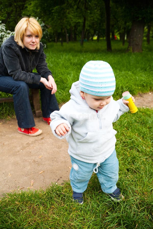 Download Watching baby in park stock photo. Image of love, affectionate - 20691202