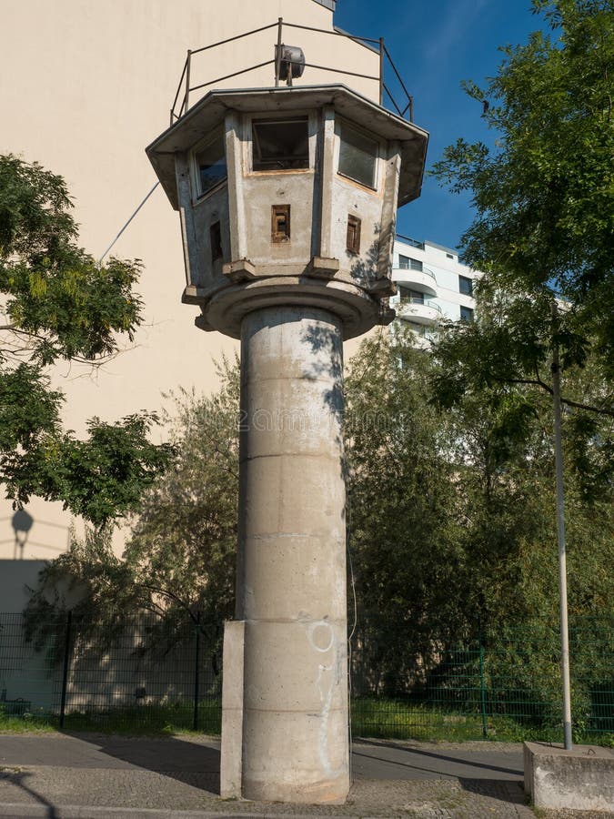 Former Watchtower On The Berlin Wall In East Berlin Stock Image Image