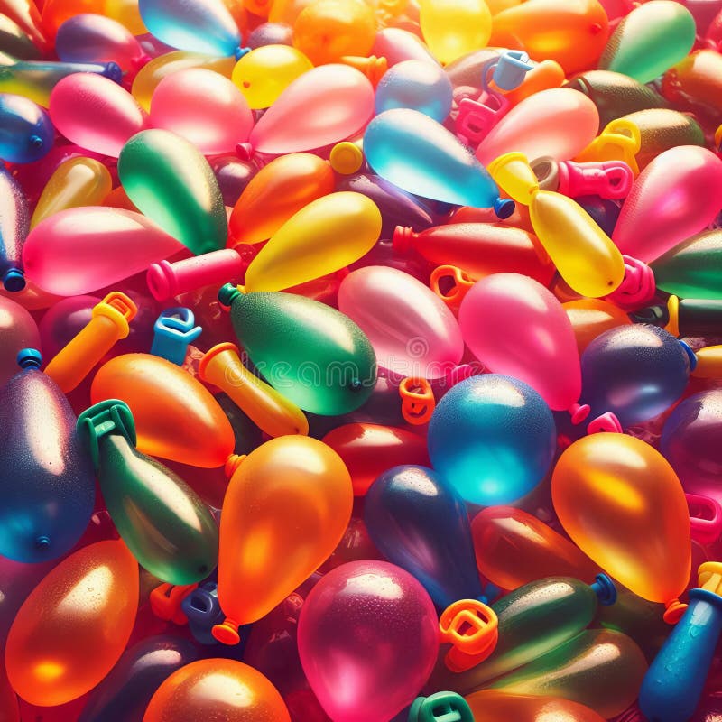 Water Balloons Filled with Color Pre filled and sealed for safe royalty free illustration