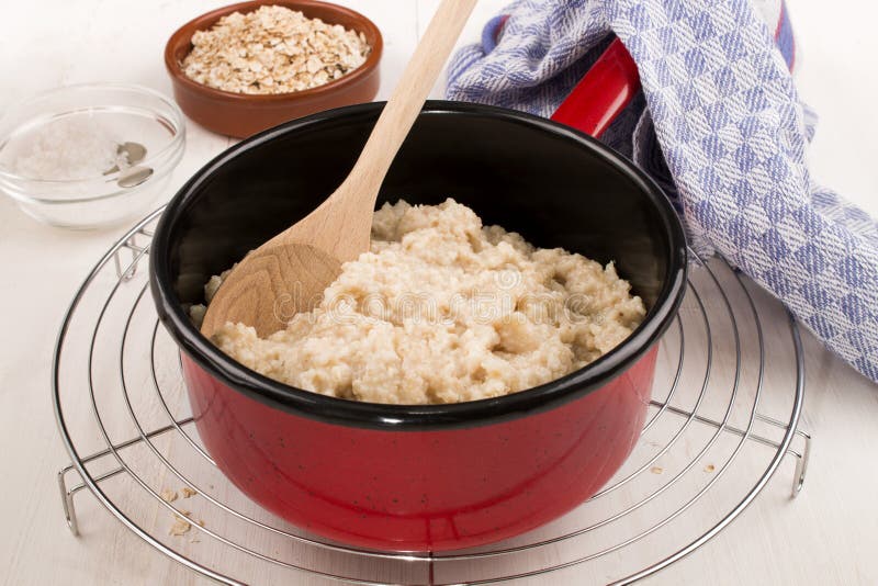 With Water Boiled Irish Steel Cut Oats in a Pot Stock Image - Image of ...