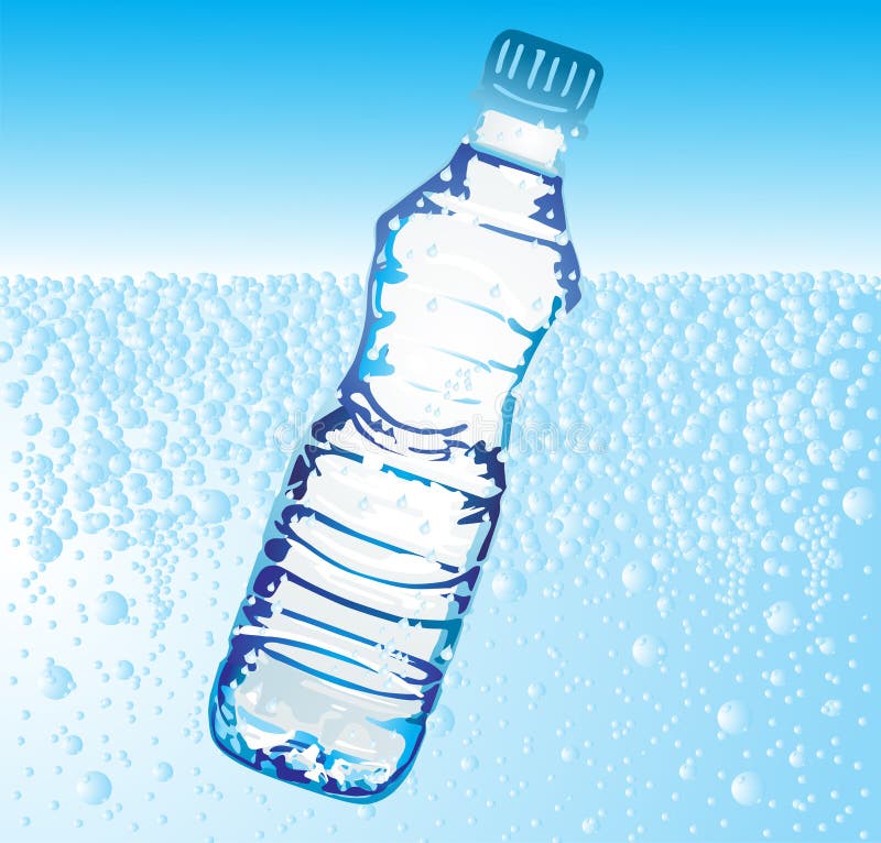 Pure Water In Round Shape Bottles Stock Photo, Picture and Royalty
