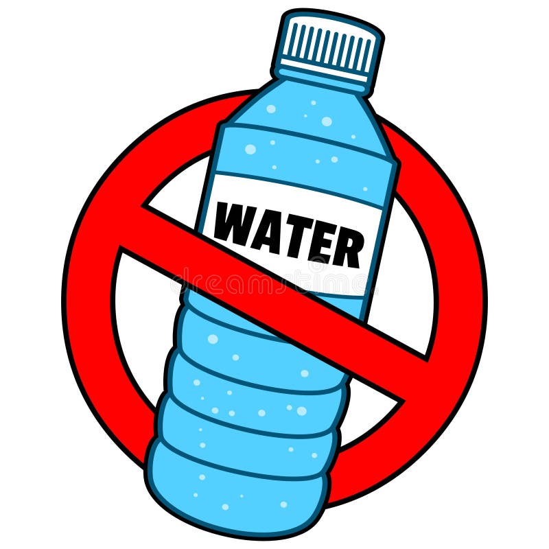 Water Bottle Ban stock vector. Illustration of water 63237899