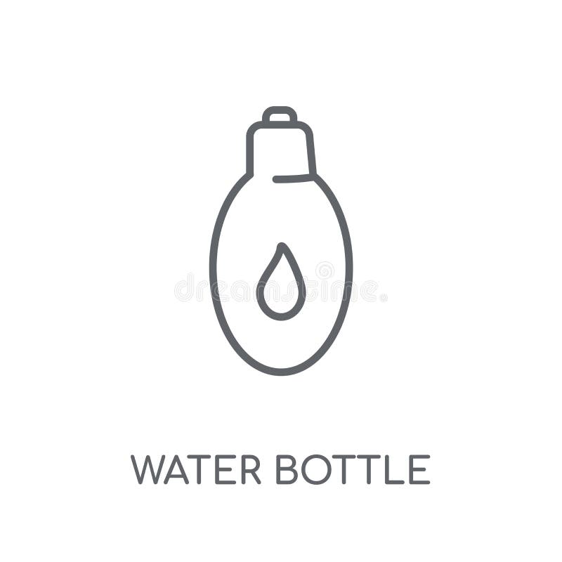 Water Bottle Linear Icon Modern Outline Water Bottle Logo Conce