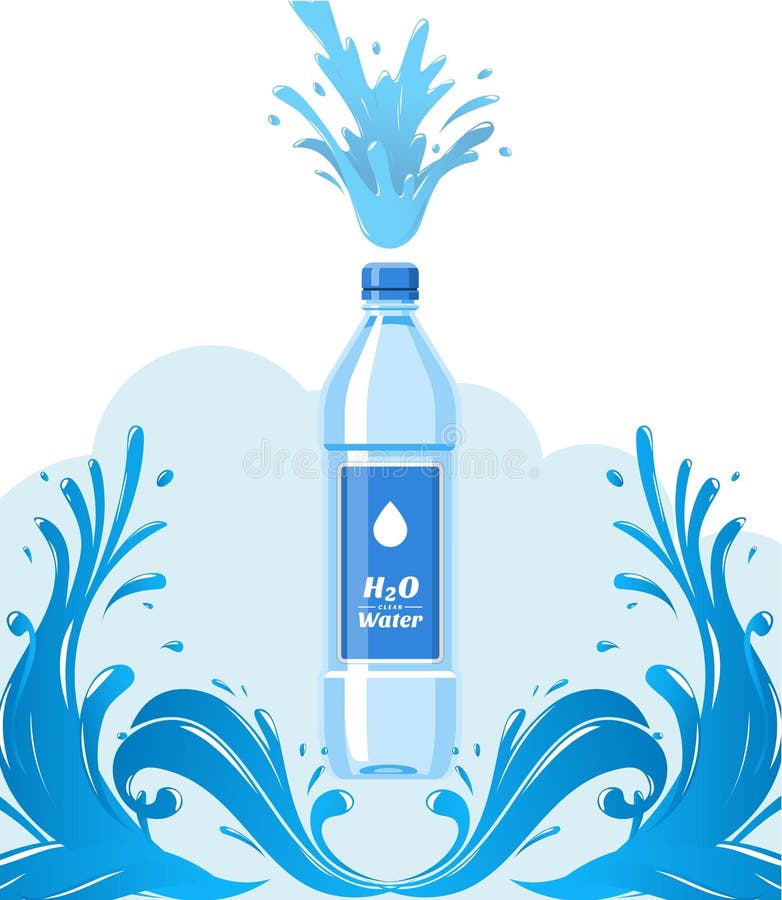 Different bottles and water containers Royalty Free Vector