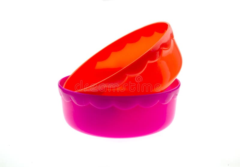 Water Bowl Plastic Isolated on White Stock Image Image of isolated