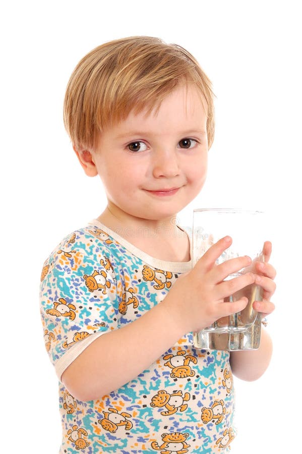 Little boy with the glass of water. Little boy with the glass of water