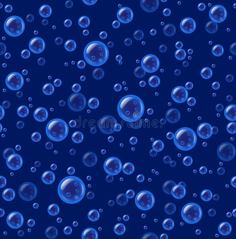 Water Bubbles Seamless Pattern stock illustration