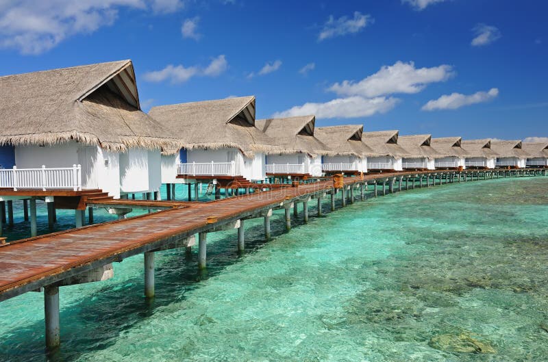 Water bungalows stock photo. Image of bungalow, water - 17975940