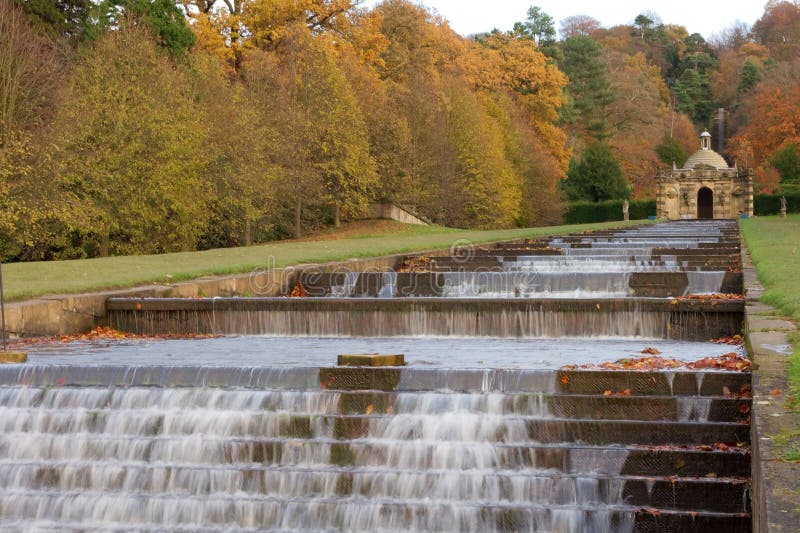 Water Cascade at Chatsworth House Editorial Photo Image of green, landscape 7329321