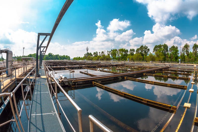 Water cleaning facility royalty free stock photo