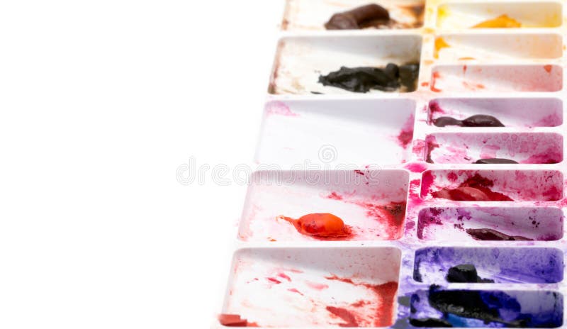 Water color on color palette