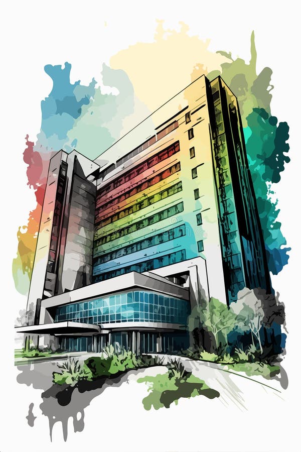 Vẽ bệnh viện và tô màu cho bé | Dạy bé vẽ | Dạy bé tô màu | Hospital Drawing  and Coloring