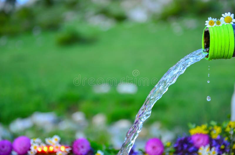 Water Coming from a Spout stock image. Image of clean 110071075