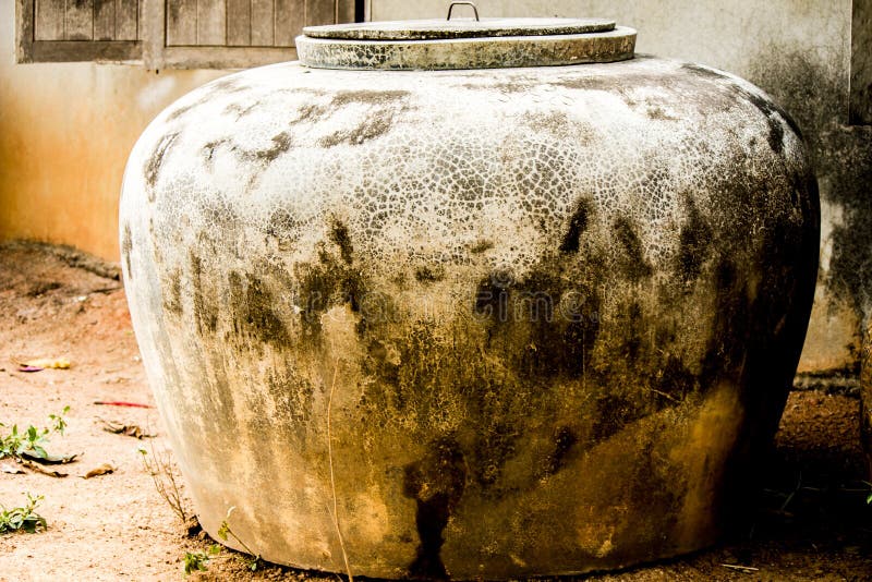 Water Containers Made Of Pottery. Stock Image Image of ancient, ladle