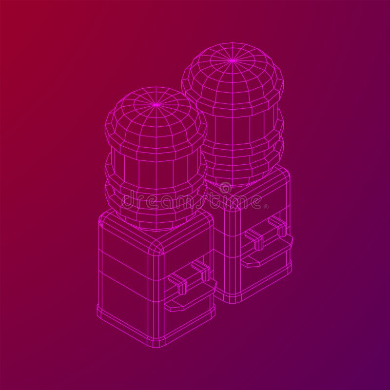 Water Cooler with Full Bottle. Refreshment Office Concept Stock Vector Illustration of liquid