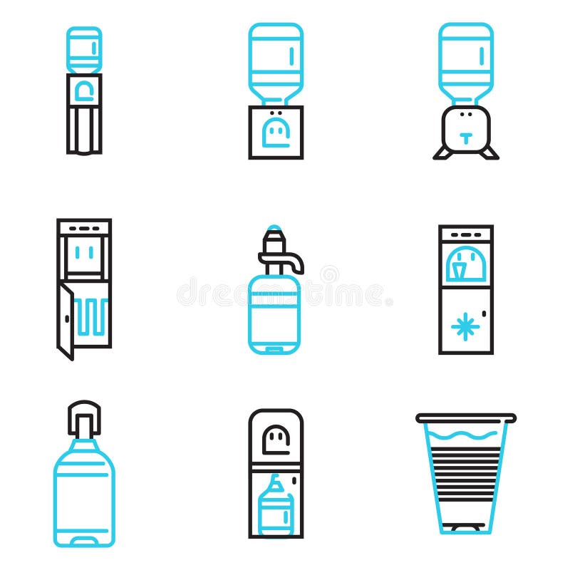 Simple Line Icons for Ships and Sea Ports Stock Illustration ...