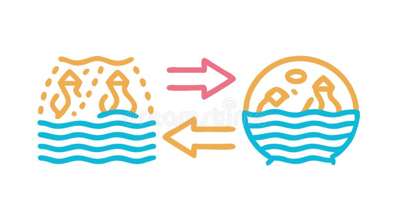 Water Cycle Arrows, Environmental Flow Concept Vector Graphic, vector design Generative AI vector illustration