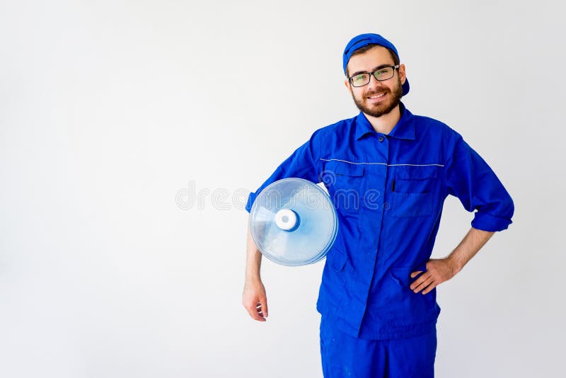 Water delivery service stock image. Image of drink, blue 95250873