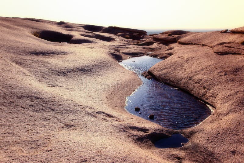 Water in desert mountains