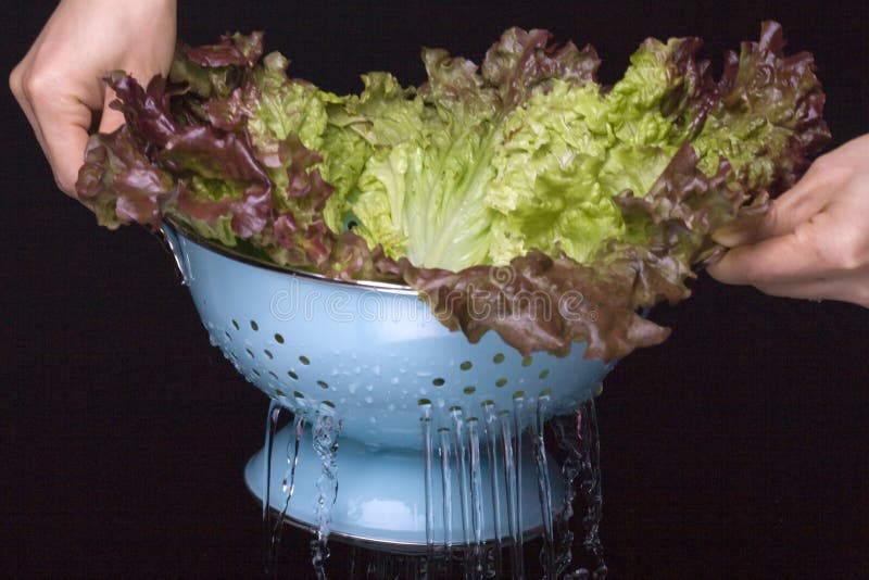 Water Drains from a Colander. Stock Image - Image of lift, ingredient ...