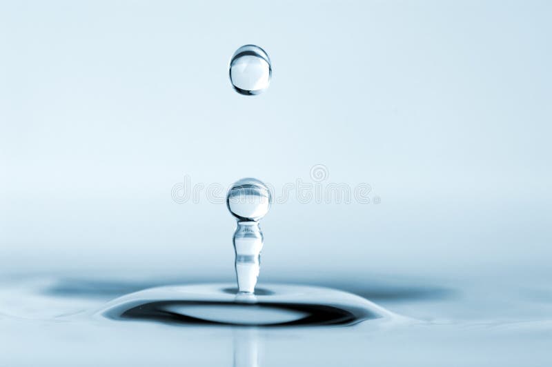 Isolated water droplet with water tower. Isolated water droplet with water tower