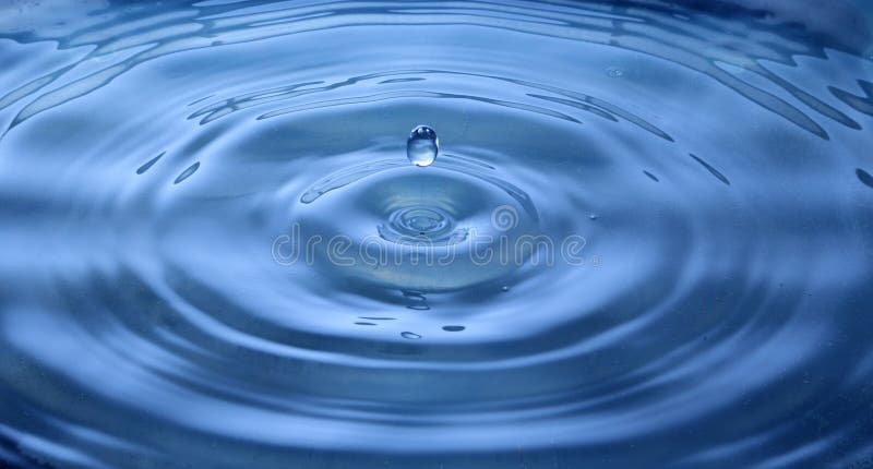 Water droplet with wave patterns