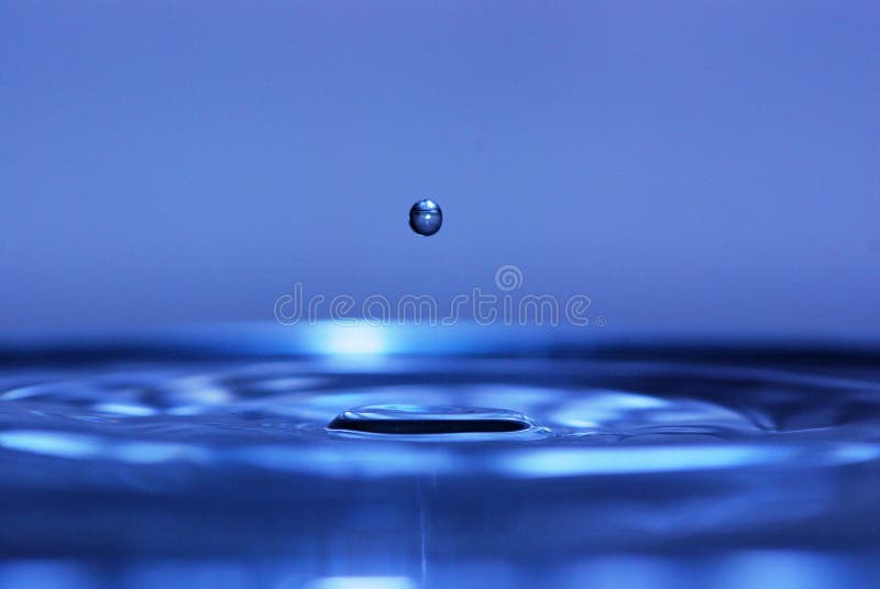 Drop of water falling
