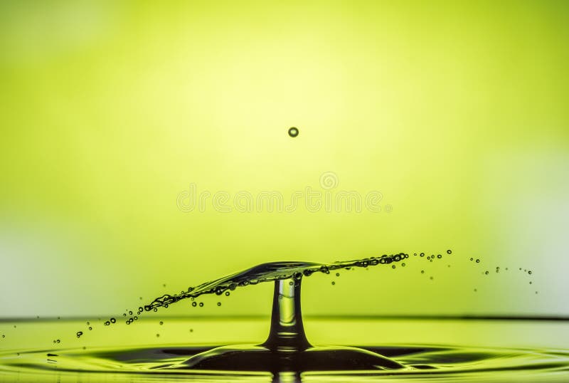 Water Drop Collisions Macro Photography stock photos