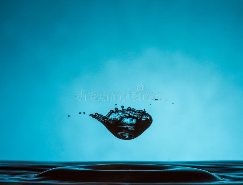 Water Drop Collisions Macro Photography royalty free stock photo