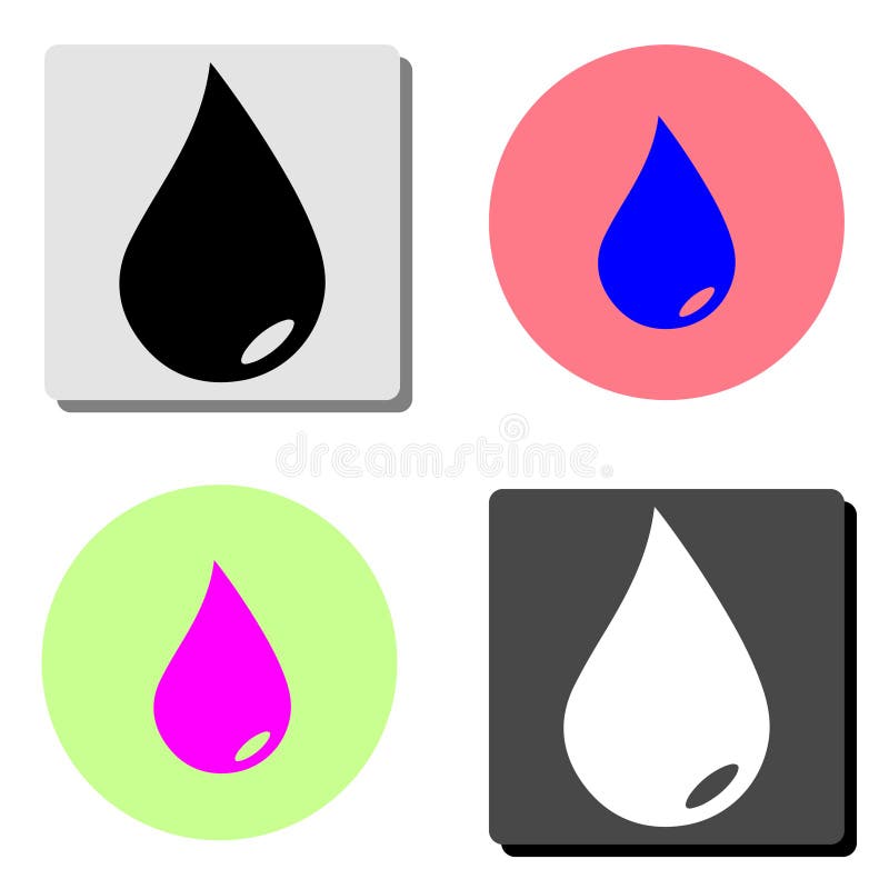 Water Drop. Flat Vector Icon Stock Illustration - Illustration of wave ...