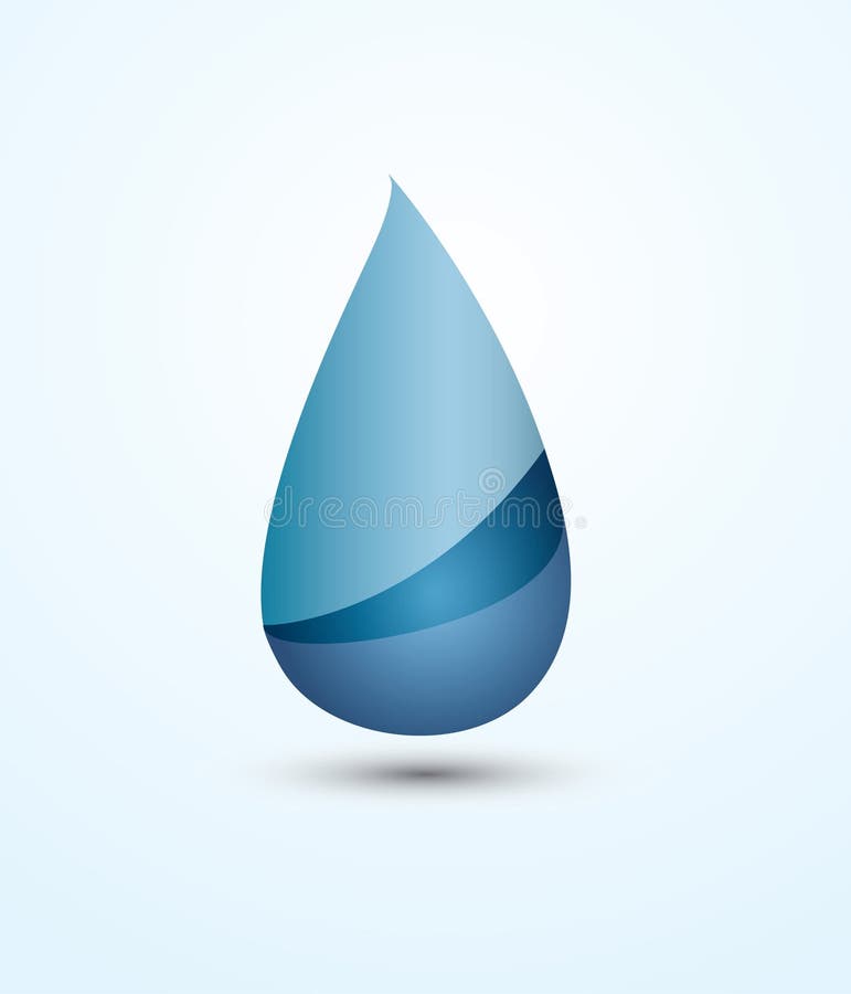 A Water Drop Icon with Shading for Business Illustration Stock Vector ...