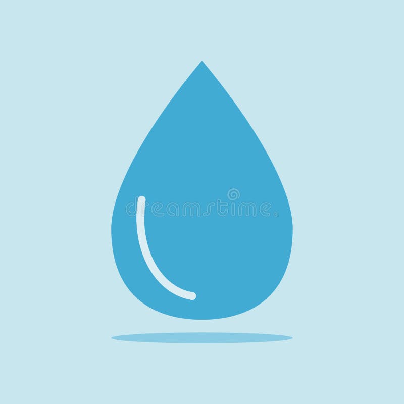 Water Drop Icon, Water Symbol, Rain Drop, Fresh, Flat Design, Vector ...