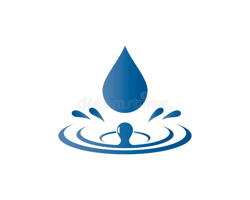 Water drop logo template illustration