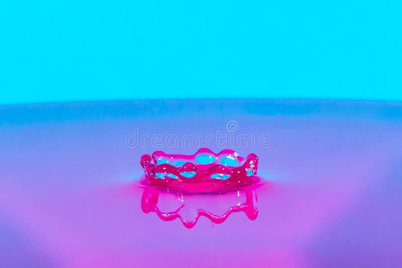 Water Drop Pink Blue stock photos