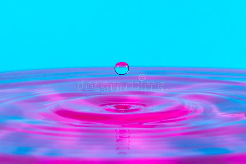 Water Drop Pink Blue stock images