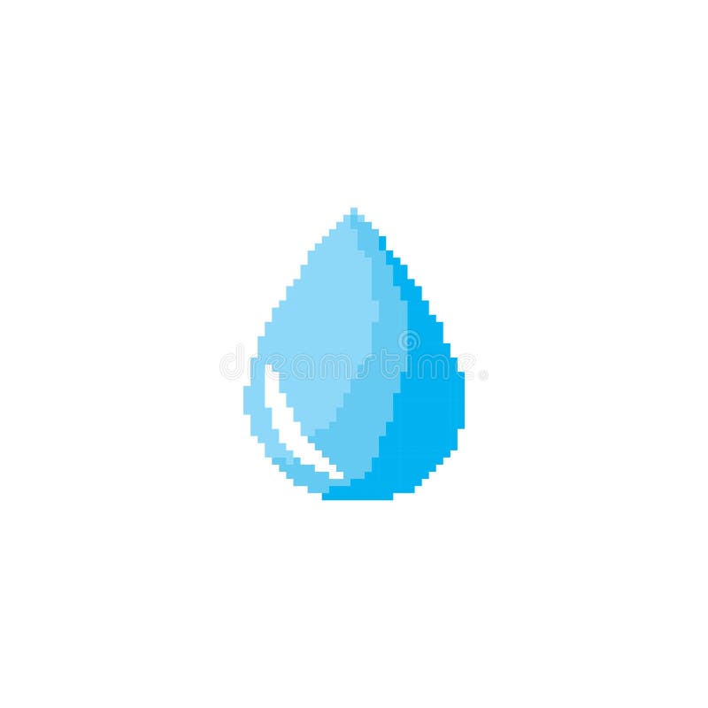 Water Drop Pixel Art Design Logo Stock Vector Illustration of clean